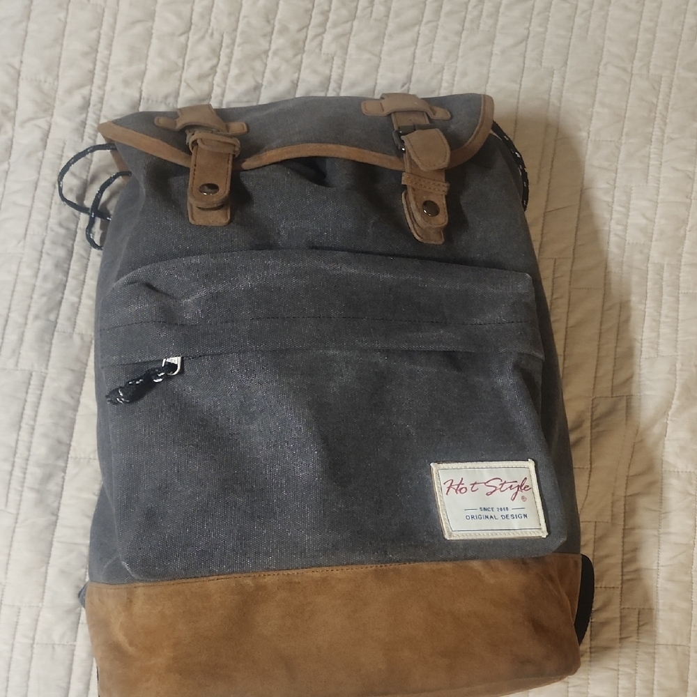 Gray And Brown Men's Backpack - image 2